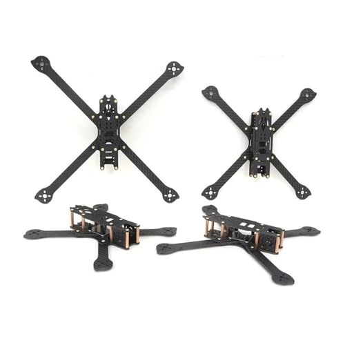 AYrMtH 3K Vollcarbon, passend for XL5 V2 232 mm, XL6 283 mm, XL7 294 mm, XL8 360 mm, 5 6 7 8 9 Zoll FPV-Freestyle-Rahmen mit 4-mm-Arm-Racing-Kit(XL7 294mm Frame Kit) von AYrMtH