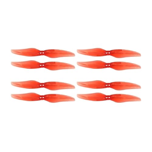 AYrMtH 4 Paare/Set 4024 Propellerpaddel mit 1,5 mm mittlerem Befestigungsloch for 1408-1506 Motor, passend for RC FPV Rennflugzeug-Zubehör(Red) von AYrMtH