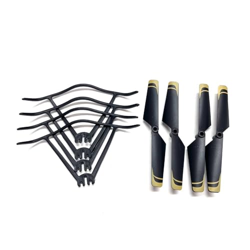 AYrMtH 4 STÜCKE Passend for KY605S Folding RC Drone Gelbe Klingenschutzrahmen + CW CCW Propeller AB Blades Maple Leaf Wings Kit von AYrMtH