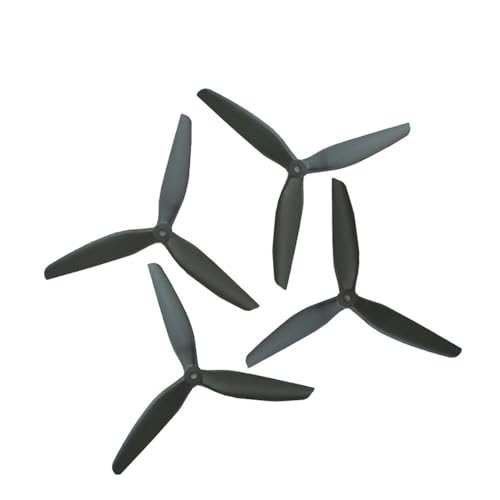 AYrMtH 4 Stücke/2 Paare Passend for 7040 7 Zoll 3-Blatt 7X4X3 CW CCW Glasfaser Nylon Propeller for RC FPV Racing Quadcopter(2Pairs Black) von AYrMtH