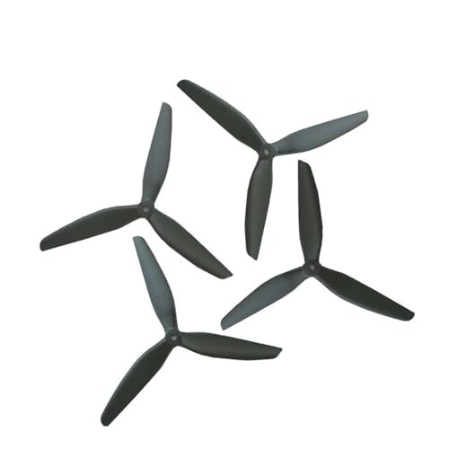 AYrMtH 4 Stücke/2 Paare Passend for 7040 7 Zoll 3-Blatt 7X4X3 CW CCW Glasfaser Nylon Propeller for RC FPV Racing Quadcopter(4Pairs Black) von AYrMtH