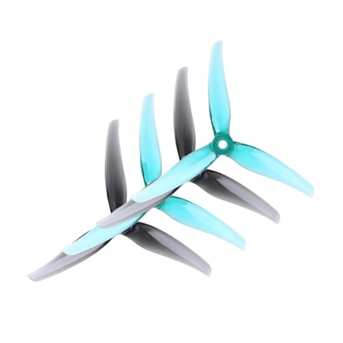 AYrMtH 5 Packungen mit 10 Paaren, passend for R5 5136 Propeller, 5,1 Zoll, dreiblättriger CW CCW-Propeller for RC DIY FPV Racing Drone Tournament(Gray 5 Pack) von AYrMtH