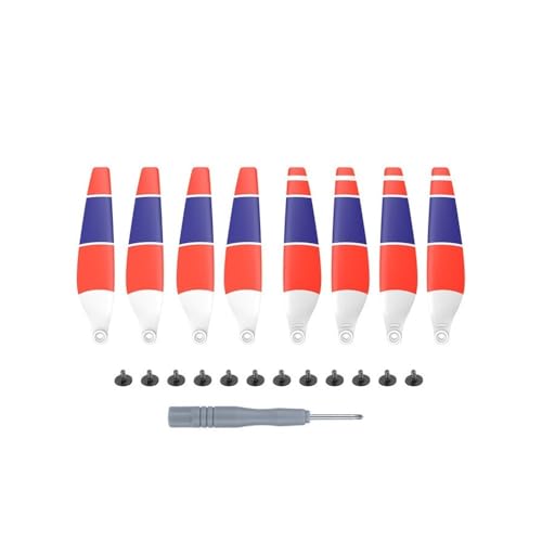 AYrMtH 8/16 STÜCKE Passend for Mini 4 Pro Mini 3 Pro Propellergewichtsstützen Ersatzpropeller-Drohnenblätter, for Drohnenzubehör(16 PCS red Blue) von AYrMtH