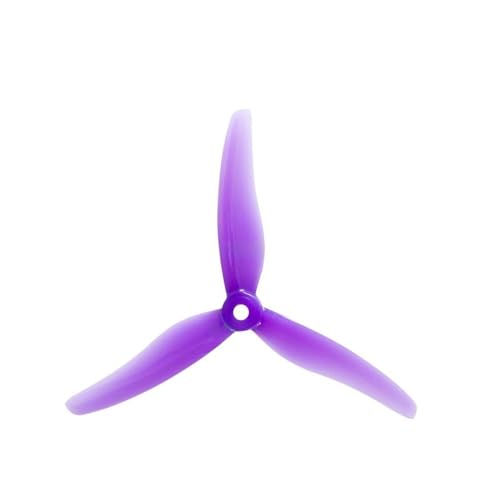 AYrMtH 8 Stück/4 Paar Passend for 51433 5 Zoll 3-Blatt/Tri-Blatt-Propeller CW CCW Brushless-Motor FPV-Propeller FPV-Renndrohne(4 Pair Purple) von AYrMtH