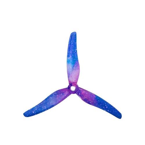 AYrMtH 8 Stück/4 Paar Passend for 51433 5 Zoll 3-Blatt/Tri-Blatt-Propeller CW CCW Brushless-Motor FPV-Propeller FPV-Renndrohne(4 Pair Sky Color) von AYrMtH