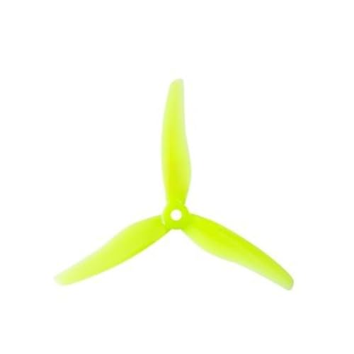 AYrMtH 8 Stück/4 Paar Passend for 51433 5 Zoll 3-Blatt/Tri-Blatt-Propeller CW CCW Brushless-Motor FPV-Propeller FPV-Renndrohne(4 Pair Yellow) von AYrMtH