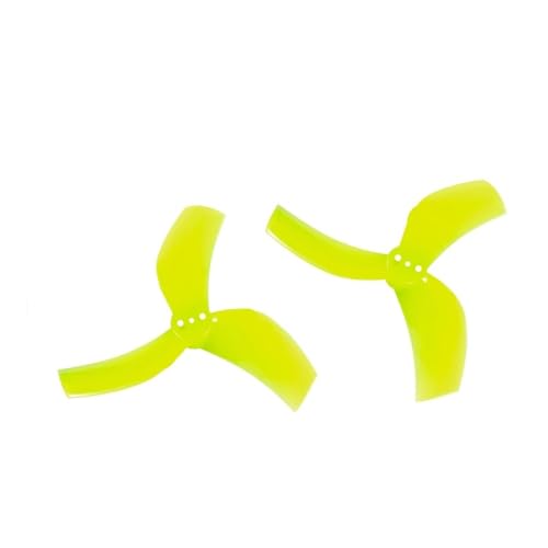 8 stücke/4 Paar Fit for D63 Gefasste 63mm 2,5 Zoll 3-Blatt Propeller for RC FPV Racing Freestyle zahnstocher Kanal Drohnen(4pairs Yellow) von AYrMtH