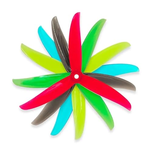 AYrMtH Passend for 5136 5,1X3,6X3 3-Blatt-PC-Propeller for FPV Freestyle 5-Zoll-Drohnen DIY-Teile(6Pairs Mixed Color) von AYrMtH