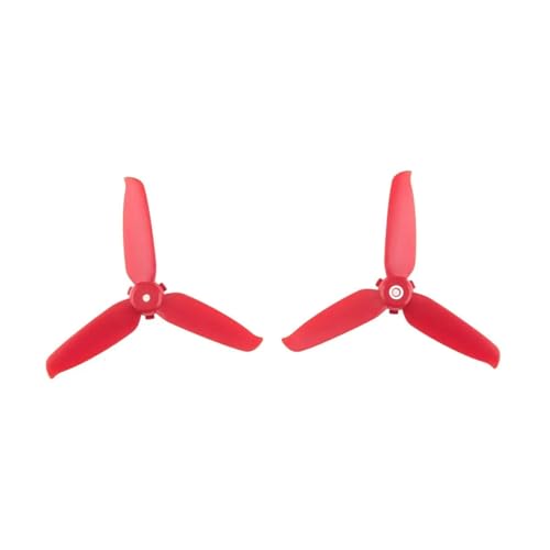 AYrMtH Passend for 5328 3-Blatt-Propeller, Öffnung 4 mm, geeignet for FPV-Motorzubehör, Drohnenblätter(2 Pairs red) von AYrMtH