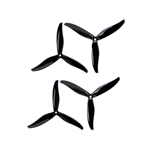 AYrMtH Passend for 7041 Propeller, 3-Blatt-Propellerpaddelhalterung aus Kunststoff, 2 Paare, passend for 2408 1100-kV-Motor, RC-Drohnenflugzeugzubehör(2pairs Black) von AYrMtH