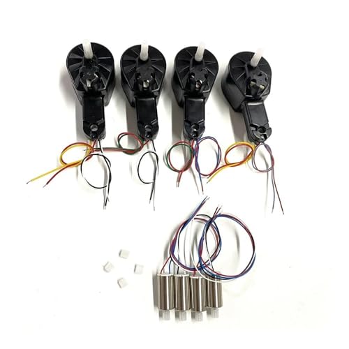 AYrMtH Passend for G6 RC Drone Teile Kit Q6 Blades A17s HJ28 Faltbarer Quadcopter 8 * 16mm Motor Motoren Schutz Propeller Kit(Red) von AYrMtH