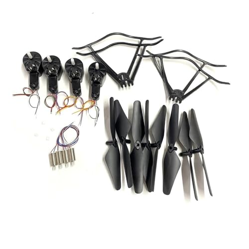 AYrMtH Passend for G6 RC Drone Teile Kit Q6 Blades A17s HJ28 Faltbarer Quadcopter 8 * 16mm Motor Motoren Schutz Propeller Kit(White) von AYrMtH