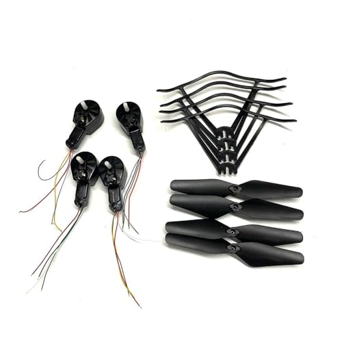 AYrMtH Passend for G6 RC Drone Teile Kit Q6 Blades A17s HJ28 Faltbarer Quadcopter 8 * 16mm Motor Motoren Schutz Propeller Kit(Yellow) von AYrMtH