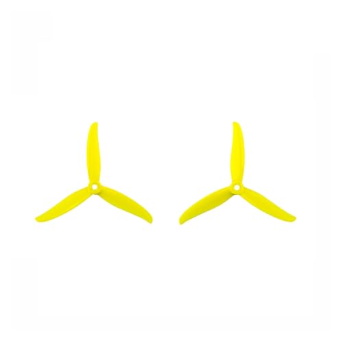 AYrMtH Passend for Gemfan 4937 Hurricane 4937-3 Dreiblattpropeller. Passend for FPV-Crossing-Maschine, Drohnenzubehör.(2 Pairs Yellow) von AYrMtH