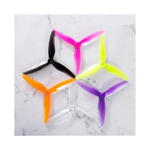 AYrMtH Passend for Gemfan Hurricane 51433 5.1X3.5X3 3-Blatt-PC-Propeller for RC FPV Freestyle 5 Zoll 4S 6S Drohnen 2206 2207 2306(2Pairs Yellow) von AYrMtH