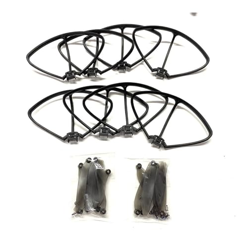 AYrMtH Passend for K12 MAX Drohnenteile, Karosserieabdeckung, Motoren, Arm, Propellerblätter, Teil, K12MAX RC Quadcopter Zubehörsatz(Black Guard Prop kit) von AYrMtH