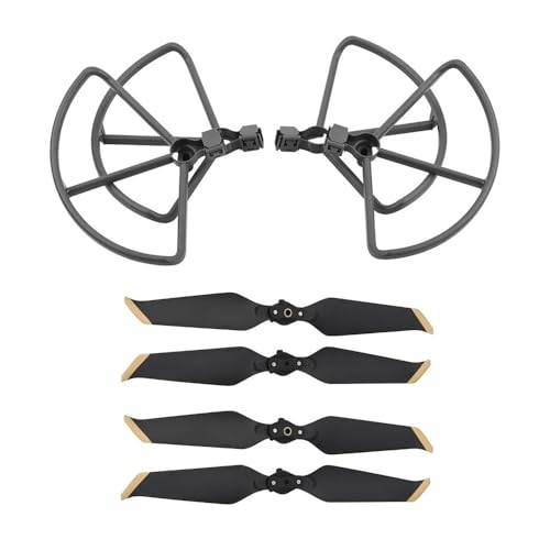 AYrMtH Passend for Mavic 2 Pro Zoom Drone Ersatzteile Blade Guard Schutzstoßstange Flügellüfterschutz 8743F Geräuscharmer Propeller 4PCS(Gold) von AYrMtH