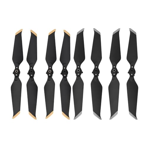 AYrMtH Passend for Mavic 2 Pro Zoom Geräuscharme Flügellüfterteile Schnellverschluss 8743 Klapppropeller 8-teilig(Gold Silver) von AYrMtH