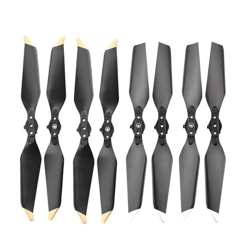 AYrMtH Passend for Mavic PRO Platinum Drone Noise Reduction Blade Prop Ersatzteile Ersatzzubehör 8 Stück 8331 Geräuscharmer Propeller(Gold Silver) von AYrMtH