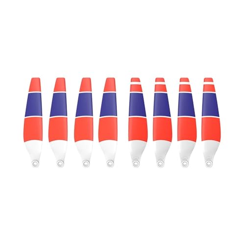 AYrMtH Passend for Mini 3 Pro und Mini 4 Pro Drohnen-Ersatzpropeller, 8 Stück 6030F-Propeller, geräuscharmer Gewichtsflügel(8pcs White Red Blue) von AYrMtH