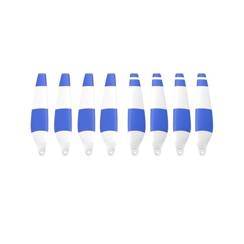 AYrMtH Passend for Mini 4/3 Pro Drohnenzubehör, geräuscharm, Flügelventilatoren mit Schnellverschluss, Ersatzteile, 8-teiliger Propellerersatz(Blue Strip) von AYrMtH