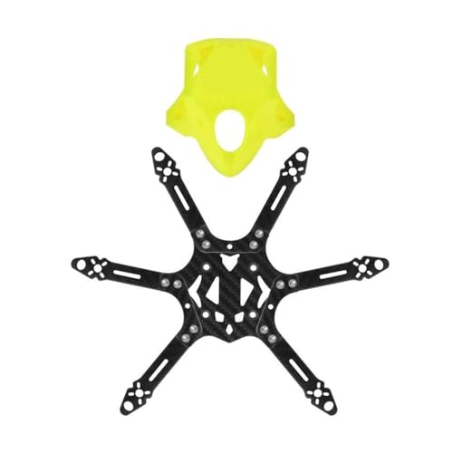 AYrMtH Passend for Mini-Hexacopter-Rahmenbausatz aus Kohlefaser mit 175 mm Radstand und 3 mm Arm. 3D-gedrucktes TPU-Kameradach for 3-Zoll-Propeller(Yellow) von AYrMtH