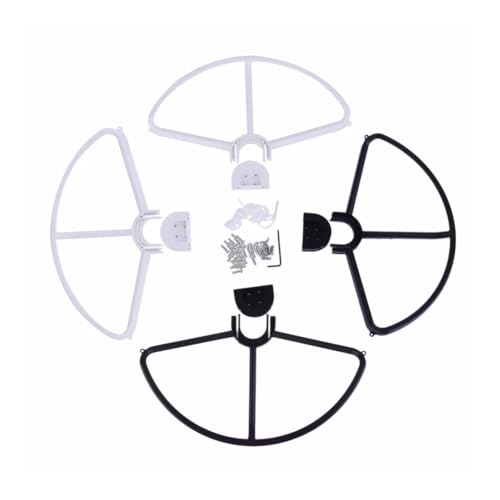 AYrMtH Passend for Phantom 3 3A 3P 3S SE Phantom 2 Zubehör 4 Stück Schnellverschluss 9450 Propellerschutz Klingenstoßstange Requisitenschutz Stoßstange(2 White 2 Black) von AYrMtH