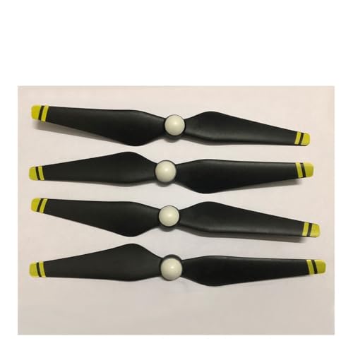 AYrMtH Passend for Phantom 4A Pro V2.0 Drone Geräuscharme Propellerblätter mit Schnellverschluss aus Kohlefaserverbundstoff, Paddelflügel, Zubehör(4 Pcs Gold Edge) von AYrMtH