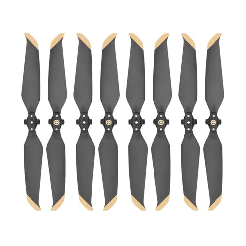 Passend for Air 2S/Mavic AIR 2 Paddle Blade Geräuscharmer Flügellüfter Ersatzteilzubehör Schnellverschluss 7238 Propeller(4pair Gold Edge) von AYrMtH