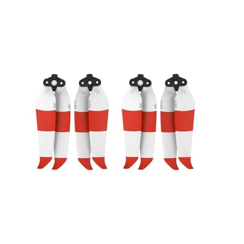 Passend for Mavic Air 2, 2 Paar 7238 geräuscharme Propeller, farbige Propeller, Zubehör for Schnellverschluss-Requisiten(Red White) von AYrMtH