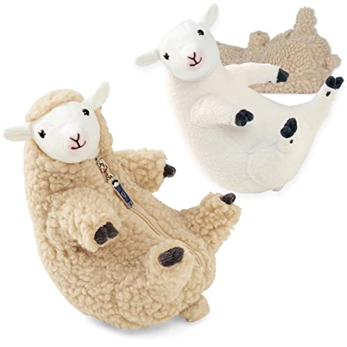 AZERISSO Gefüllte Rasierte Schafe Spielzeug Plüsch Lamm Puppe mit Reißverschluss Mantel Plushie Puppe AZERISSO Gefüllte Rasierte Schafe Spielzeug Plüsch Lamm Puppe mit Reißverschluss Mantel Plushie Puppe von AZERISSO