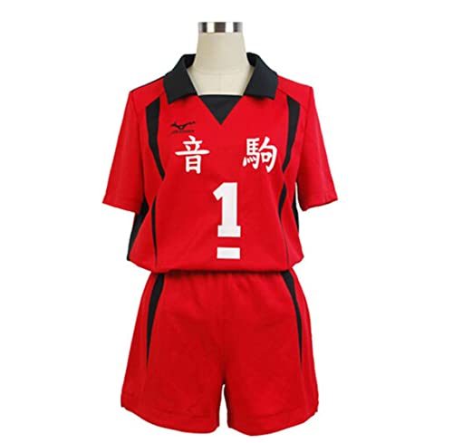 AZERISSO Nekoma High School #5 1 Kenma Kozume Kuroo Tetsuro Cosplay Kostüm Haikiyu Volleyball Team Trikot Sportbekleidung Uniform (L, Nummer 1) von AZERISSO