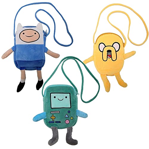 Adventure Time Plüschtaschen Einzelne Schultertaschen Adventure Time BMO Jake The Dog Bag, Finn the Human Bag, Cartoon von AZERISSO