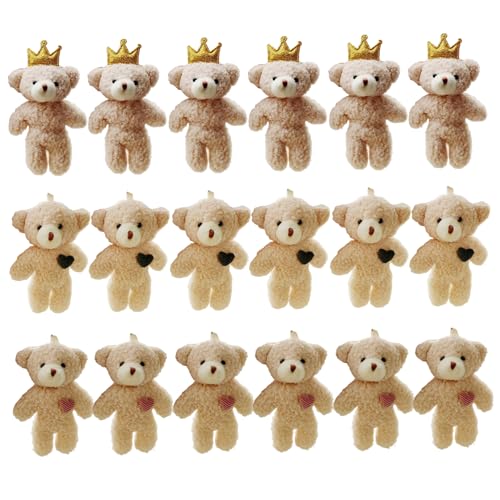 18 Stcs Mini Stoffed Plüschbären, 4, 7 Zoll Mini Bärenspielzeug winzige Bären Puppe Bulk weiche kleine Bären -Ornament Plüschgefüllte Tiere für Schlüsselbund DIY Craft Party bevorzugt winzige Teddy 18 Stcs Mini Stoffed Plüschbären, 4, 7 Zoll Mini Bärenspielzeug winzige Bären Puppe Bulk weiche kleine Bären -Ornament Plüschgefüllte Tiere für Schlüsselbund DIY Craft Party bevorzugt winzige Teddy von AZIDWERYQ