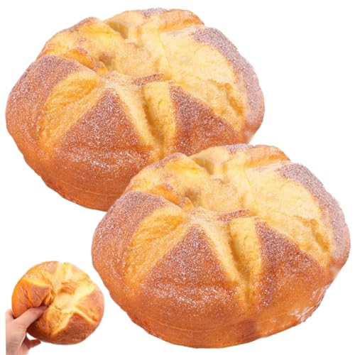 2pcs Food 1: 1 Realistische Aufklärung und Duft realistisches Brot mit Luftlöchern und Rissen elastischer Lebensmittel für Display- Fotografie -Requisiten für die Anzeige von AZIDWERYQ