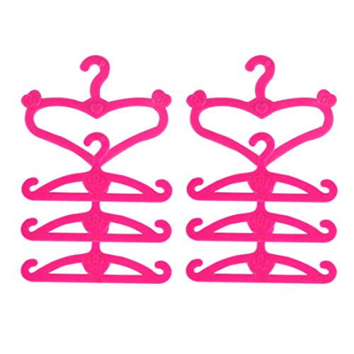 AZIDWERYQ 12pcs Puppentuchbügel Herz-Form 2 3/8 Zoll rosa - Zufallsstil Spielzeug von AZIDWERYQ