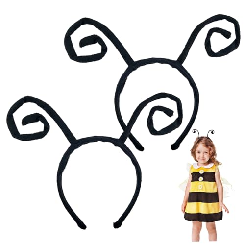 AZIDWERYQ 2pcs Schmetterling Antennen -Stirnbänder Flexible Antennen Stirnband formbare Haarbänder Cosplay Kostümzubehör Bienenstirnband für Halloween Dress Up Trep Play von AZIDWERYQ