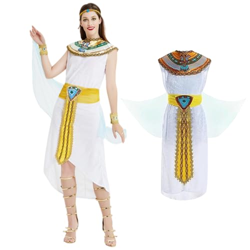AZIDWERYQ Ägyptisches Kostüm, elegante weiche Cleopatra -Kostüm -Frauen, ägyptische Accessoires für Cosplay -Halloween -Partybühnenaufführungen AZIDWERYQ Ägyptisches Kostüm, elegante weiche Cleopatra -Kostüm -Frauen, ägyptische Accessoires für Cosplay -Halloween -Partybühnenaufführungen von AZIDWERYQ