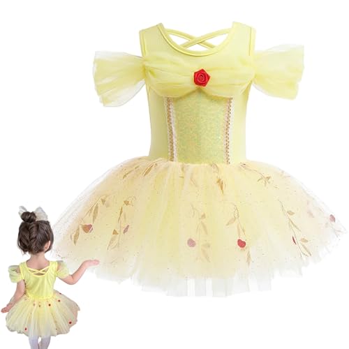 AZIDWERYQ Ballettkleid für Mädchen, süßes elegantes Prinzessin -Ballettkleid, kurzärmelig von AZIDWERYQ