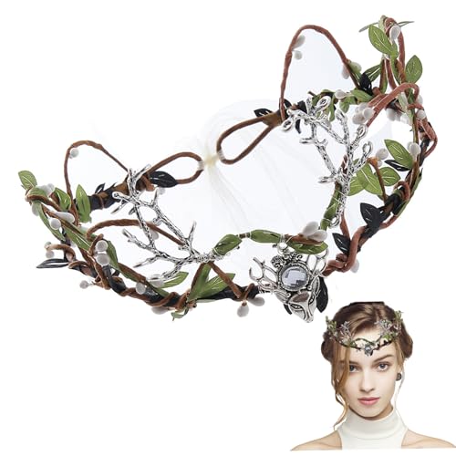 AZIDWERYQ Elf Crown für Frauen Durchschnittsgrößen Legierung Fairy Fairy Flower Crow AZIDWERYQ Elf Crown für Frauen Durchschnittsgrößen Legierung Fairy Fairy Flower Crow von AZIDWERYQ