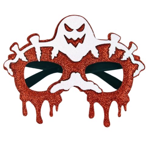 AZIDWERYQ Halloween -Brille, Glitzer -Geistergläser -Rahmen mit flexibles Bein, Halloween -Party -Gefälligkeiten für Cosplay und Foto -Requisiten, rot AZIDWERYQ Halloween -Brille, Glitzer -Geistergläser -Rahmen mit flexibles Bein, Halloween -Party -Gefälligkeiten für Cosplay und Foto -Requisiten, rot von AZIDWERYQ