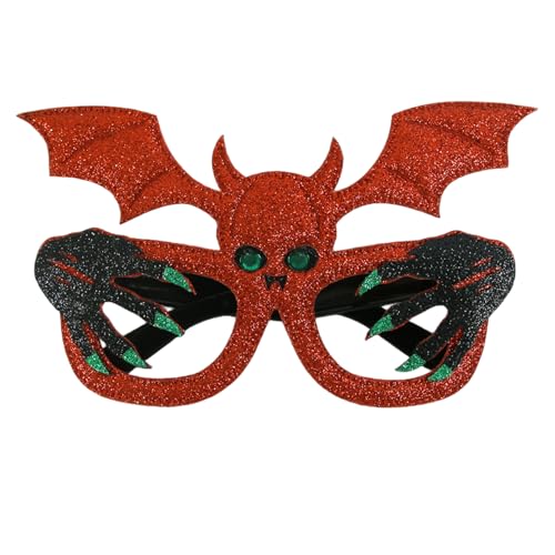 AZIDWERYQ Halloween -Brillen, Glitzer Bat Devil Brille Frames mit flexiblen Bein Halloween -Party -Gefälligkeiten für Cosplay und Foto -Requisiten, rote Partydekorationen AZIDWERYQ Halloween -Brillen, Glitzer Bat Devil Brille Frames mit flexiblen Bein Halloween -Party -Gefälligkeiten für Cosplay und Foto -Requisiten, rote Partydekorationen von AZIDWERYQ