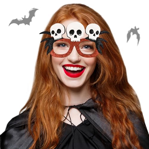 AZIDWERYQ Halloween -Sonnenbrille, Glitzer -Schädelbrillenrahmen mit flexiblen Bein Halloween -Party -Gefälligkeiten für Cosplay und Foto -Requisiten, weiße Party -Gefälligkeiten AZIDWERYQ Halloween -Sonnenbrille, Glitzer -Schädelbrillenrahmen mit flexiblen Bein Halloween -Party -Gefälligkeiten für Cosplay und Foto -Requisiten, weiße Party -Gefälligkeiten von AZIDWERYQ