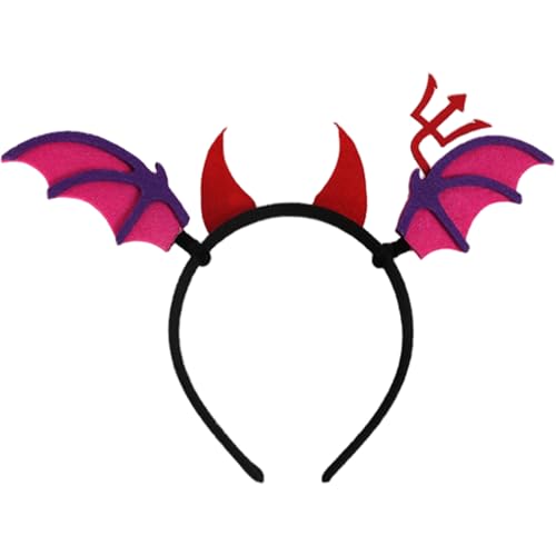 AZIDWERYQ Halloween -Stirnband, fluoreszierende rote Hörnere und Fledermaus -Haarschleife, elastische Halloween -Haarzubehör für Cosplay- und Foto -Requisitenzubehör AZIDWERYQ Halloween -Stirnband, fluoreszierende rote Hörnere und Fledermaus -Haarschleife, elastische Halloween -Haarzubehör für Cosplay- und Foto -Requisitenzubehör von AZIDWERYQ