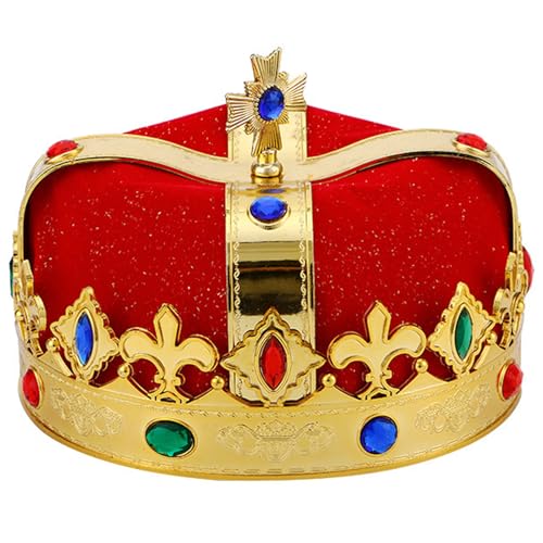 AZIDWERYQ King Crown, Elegant Cosplay King Crowns für Kinder, Spaß und Leichtgewichte Royal Crown Kostümzubehör für Kinder Geburtstagsfeier für Männer AZIDWERYQ King Crown, Elegant Cosplay King Crowns für Kinder, Spaß und Leichtgewichte Royal Crown Kostümzubehör für Kinder Geburtstagsfeier für Männer von AZIDWERYQ