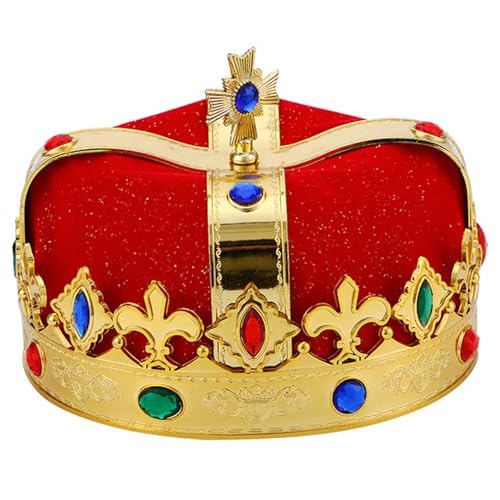 AZIDWERYQ King Crown, Elegante Cosplay King Crowns für Kinder, Spaß und Leichtgewichte Royal Crown Kostümzubehör für Kinder Geburtstagsfeier Kronen für Männer AZIDWERYQ King Crown, Elegante Cosplay King Crowns für Kinder, Spaß und Leichtgewichte Royal Crown Kostümzubehör für Kinder Geburtstagsfeier Kronen für Männer von AZIDWERYQ