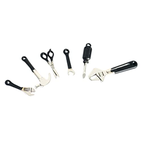 AZIDWERYQ Miniaturpollhouse Tool Mini Reparatur Hammer Party Dekoration Zubehör Black 1Set Dollhouse Reparaturwerkzeug von AZIDWERYQ