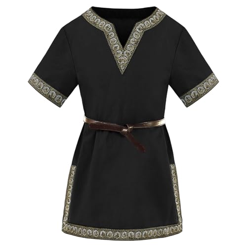AZIDWERYQ Renaissance -Kostüm Männer, kurzärmelige mittelalterliche Tunika mit Druckgrenze, mittelalterliches Hemd mit Gürtel, Herren -Renaissance -Hemd für Kleiderpartys, s AZIDWERYQ Renaissance -Kostüm Männer, kurzärmelige mittelalterliche Tunika mit Druckgrenze, mittelalterliches Hemd mit Gürtel, Herren -Renaissance -Hemd für Kleiderpartys, s von AZIDWERYQ