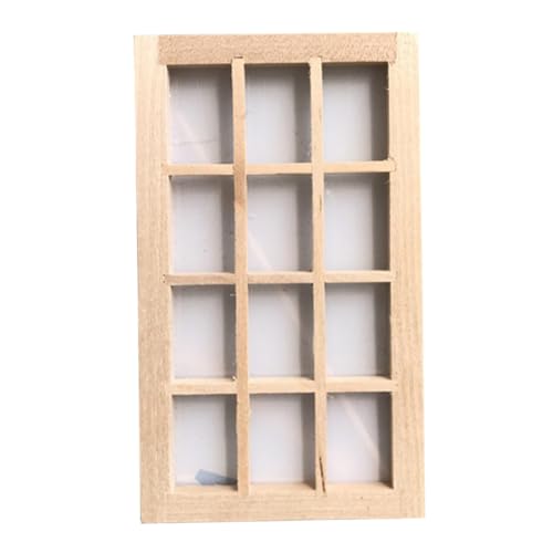 AZIDWERYQ Simulation Spielzeugpuppenhauszubehör Set Mini Holzfenster für Dekoration Doll House Accessoires von AZIDWERYQ