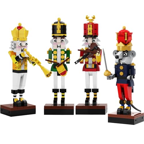 AZIDWERYQ Weihnachtsbaum -Set 4PCS Plastikspielzeuggebäude Sets gehören Trompeter, Schlagzeuger, Geiger, Dirigent Nutcracker -Weihnachtsdekorationen für Kinder Erwachsene Nussknacker Soldat AZIDWERYQ Weihnachtsbaum -Set 4PCS Plastikspielzeuggebäude Sets gehören Trompeter, Schlagzeuger, Geiger, Dirigent Nutcracker -Weihnachtsdekorationen für Kinder Erwachsene Nussknacker Soldat von AZIDWERYQ